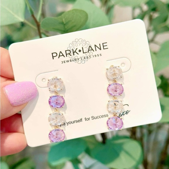 Park Lane Taffy Earrings Gold and Purple Earrings - Picture 5 of 5